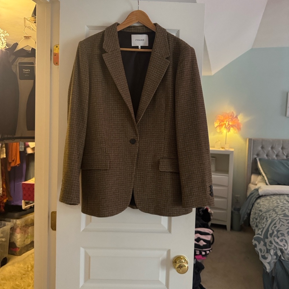 Frame Denim Classic Checkered Blazer New Never worn. Gifted. Too big.